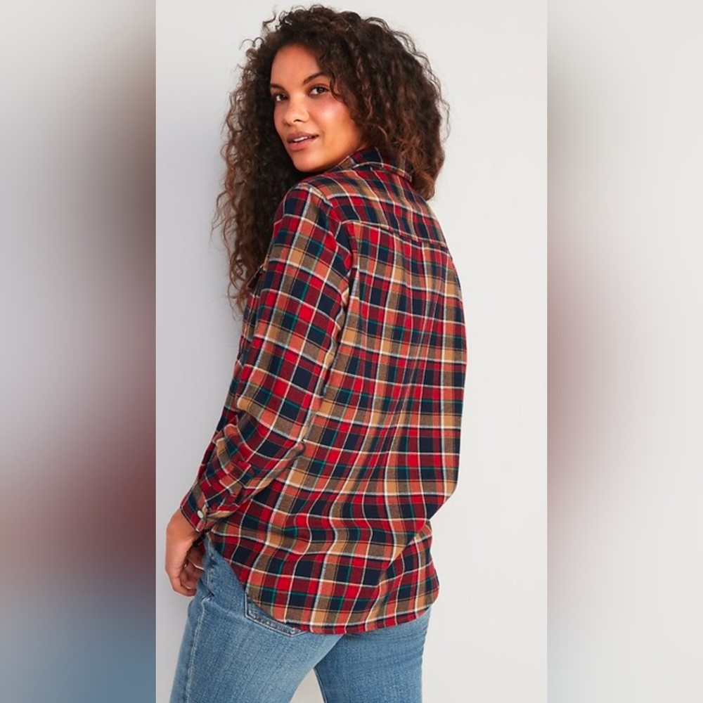 OLD NAVY - Flannel Boyfriend Tunic Sz L